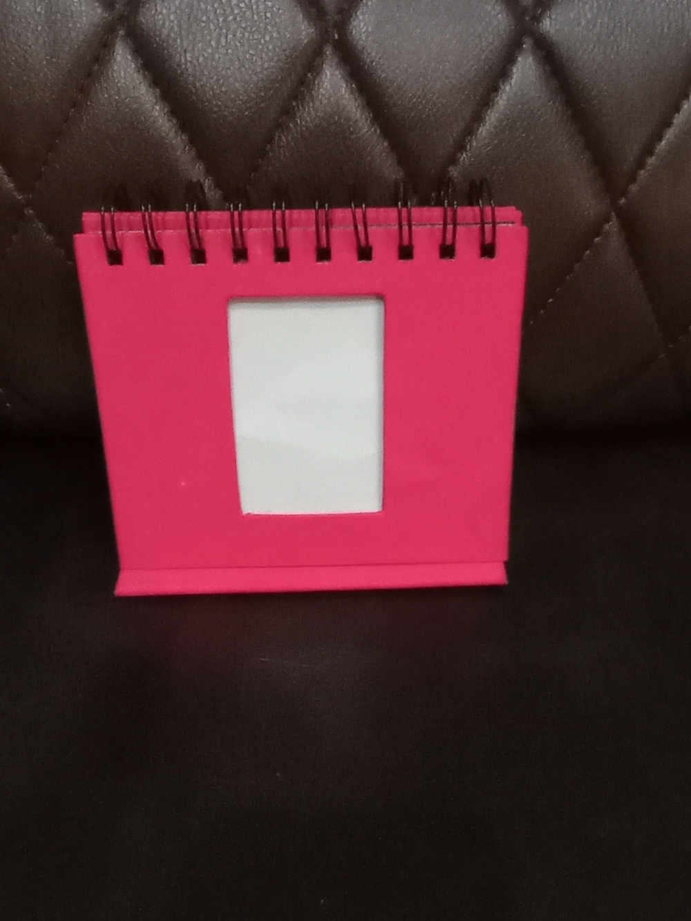 Hot Pink Spiral Desk Photo Frame